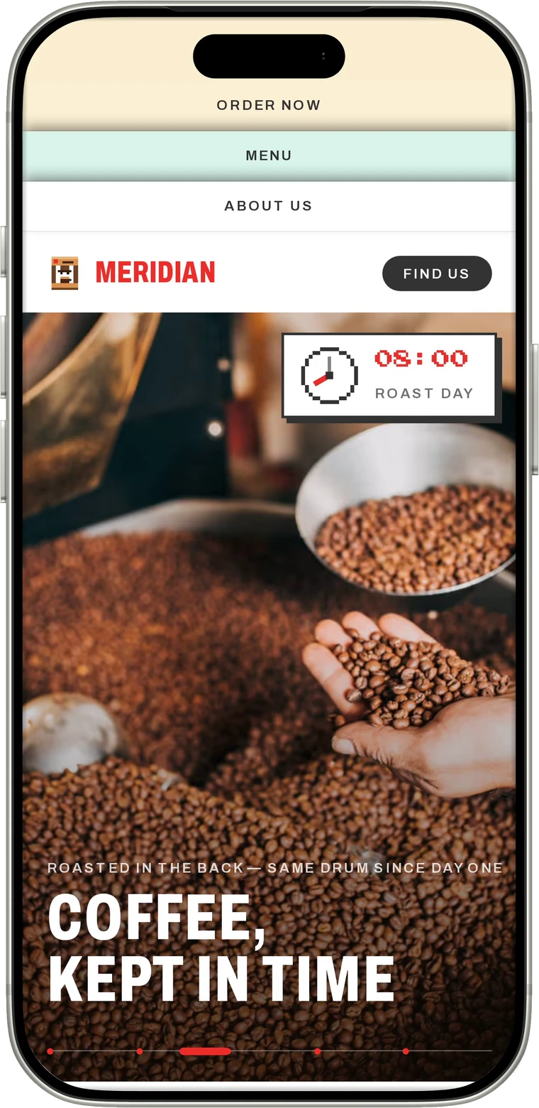 Meridian Coffee Co. — mobile 1