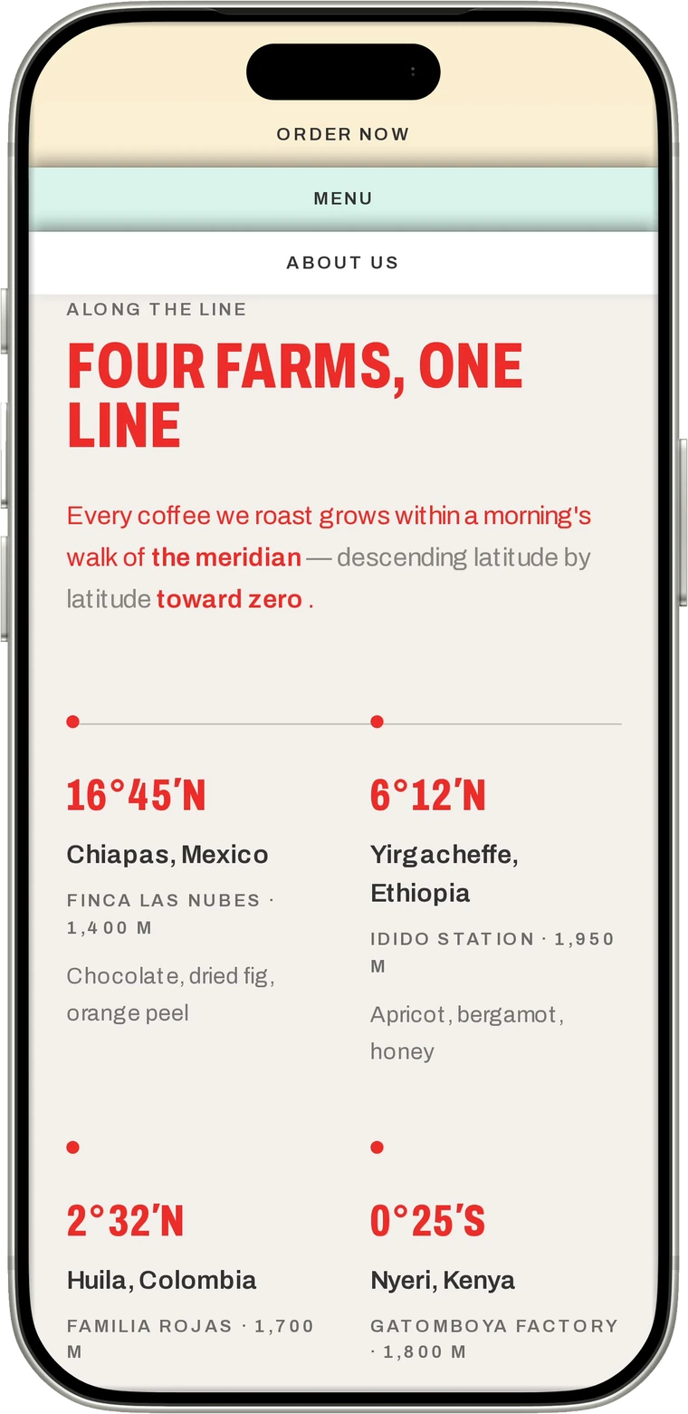 Meridian Coffee Co. — mobile 2