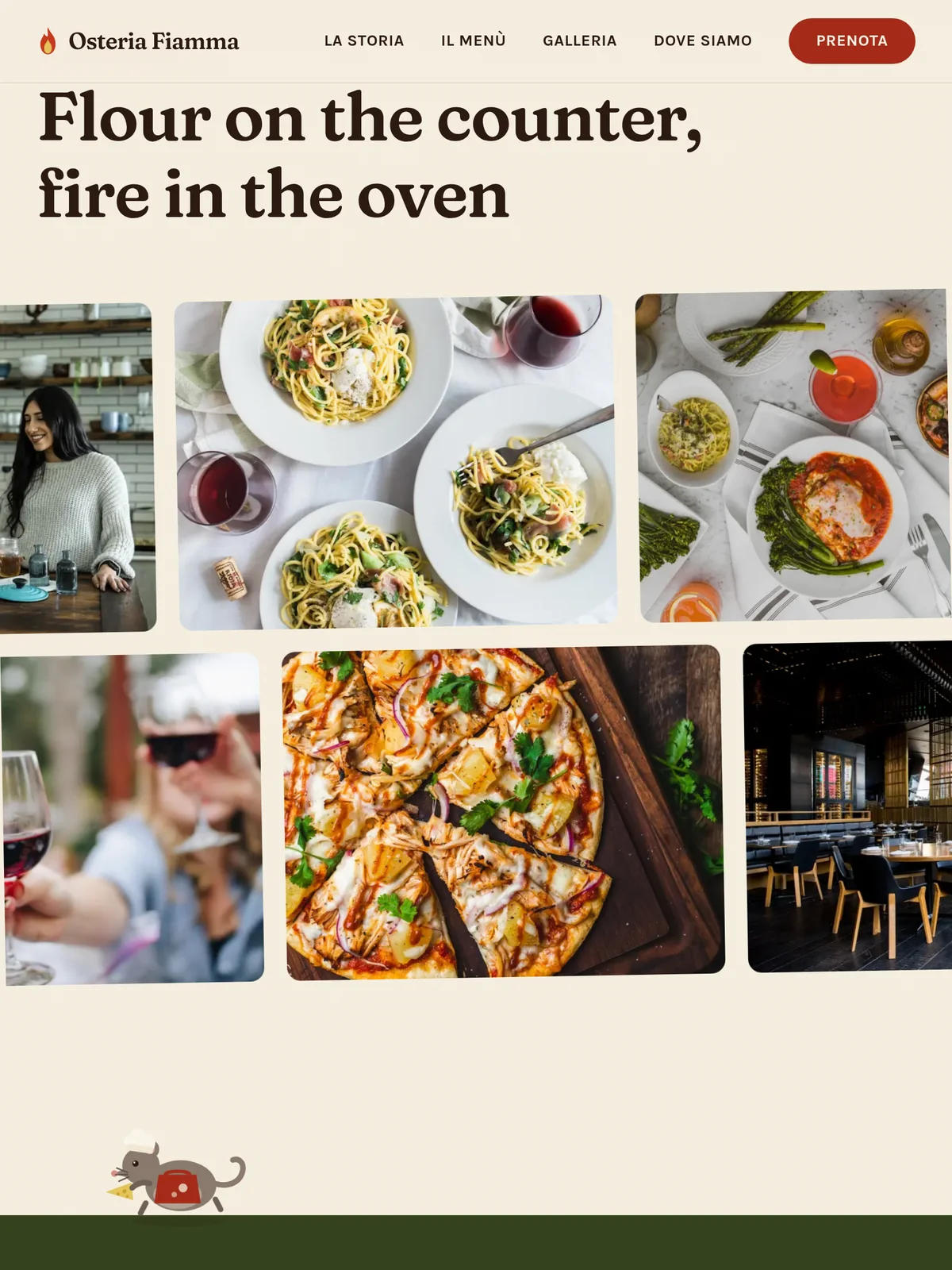 Osteria Fiamma — tablet